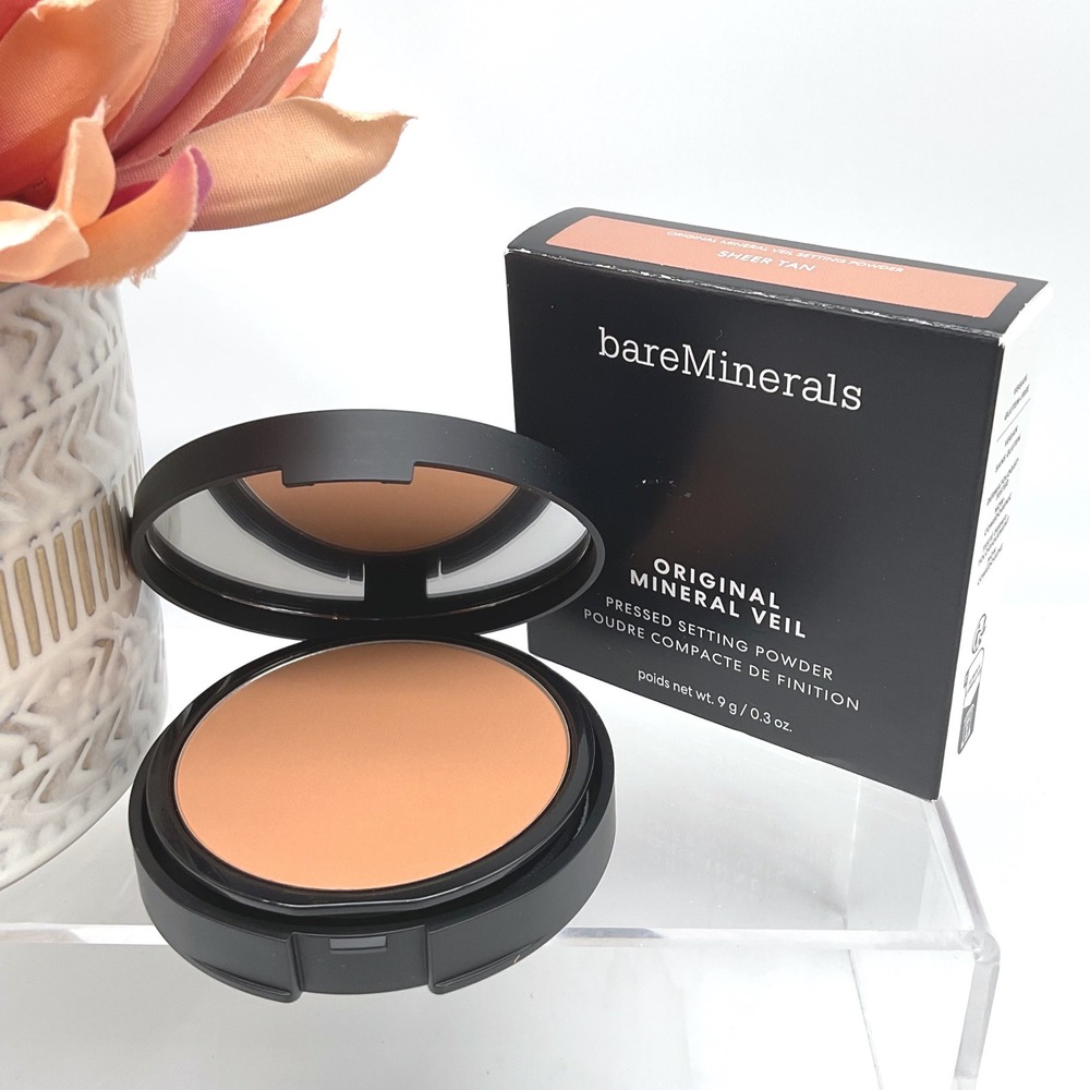 bareMinerals Original Mineral Veil Pressed‎ Setting Powder Sheer Tan New in Box